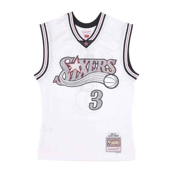Allen Iverson 76ers Mitchell and Ness Cracked Cement Swingman Jersey