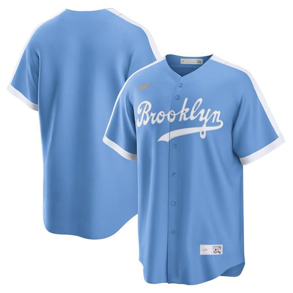 Men's Brooklyn Dodgers Nike Light Blue Alternate Cooperstown Collection Jersey