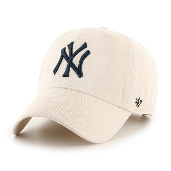 '47 Brand New York Yankees Clean Up Hat Natural with Navy Logo