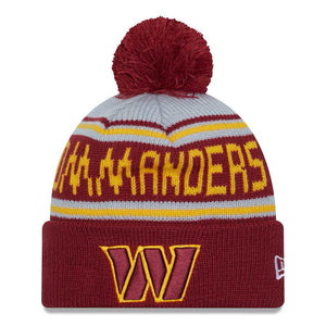 Washington Commanders Pom Wordmark Beanie