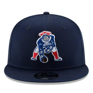 New Era New England Patriots Throwback Logo Snapback- Navy