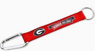 GEORGIA BULLDOG CARABINER KEYCHAIN