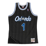 Anfernee Hardaway Orlando Magic 1994-95 Men's Black Pinstripe Swingman Jersey