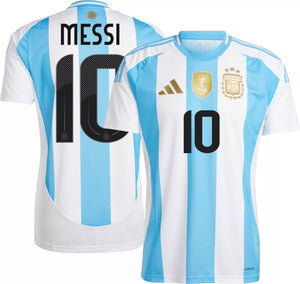 Lionel Messi Argentina National Team adidas 2024 Home Replica Player Jersey - White