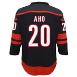 Sebastian Aho Carolina Hurricanes Youth Home Replica Player Jersey - Black