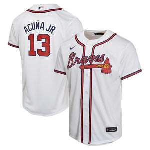 Youth Atlanta Braves Acuna Jr Home Jersey