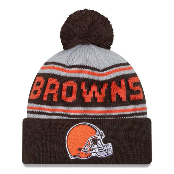 Cleveland Browns Pom Wordmark Beanie