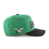 Philadelphia Eagles '47 Crosstown Two-Tone Hitch Adjustable Hat - Kelly Green/Black