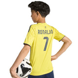 Cristiano Ronaldo Al-Nassr FC adidas Youth 2025/26 Home Replica Player Jersey – Yellow