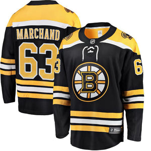 Men's Boston Bruins Brad Marchand Fanatics Black Home Breakaway Jersey