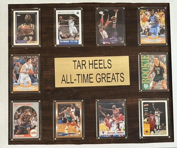 UNC Tarheels All Time Greats Plaque 15 x 18 inches