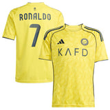 Cristiano Ronaldo Al-Nassr FC adidas Youth 2025/26 Home Replica Player Jersey – Yellow