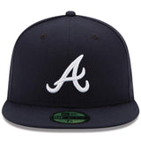 Atlanta Braves 59FIFTY On Field Authentic Fitted Hat-Navy