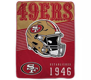 NFL San Francisco 49ers 60"x80" Helmet Stripes Throw by Pegasus Sports