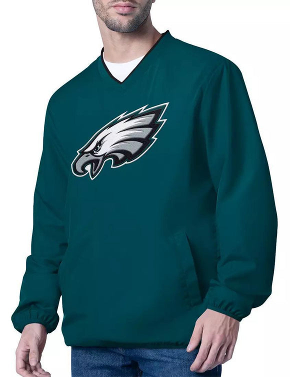 G-III Men's Philadelphia Eagles Black Crossover Pullover Jacket