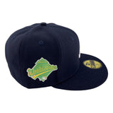 Atlanta Braves 59FIFTY Fitted Hat-Navy with White Logo Green World Series Patch