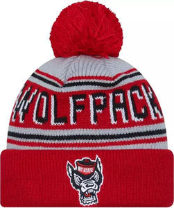 NC State Pom Wordmark Beanie