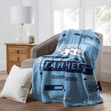 NCAA Digitize UNC Tar Heels Raschel Throw Blanket 60x80 Inches