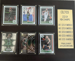 NBA 12"x15" Boston Celtics 2023-2024 NBA Champions 6 Card Plaque