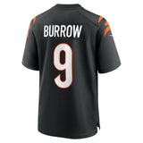 Nike Joe Burrow Black Cincinnati Bengals Player Game Jersey