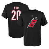 Carolina Hurricanes Hockey Aho N&N Black T-shirt