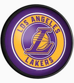 Los Angeles Lakers: Round Slimline Lighted Wall Sign