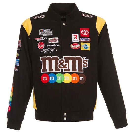 JH Design Men's Kyle Busch M&M's Nascar Jacket Black