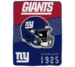 NFL New York Giants 60"x80" Helmet Stripes Throw by Pegasus Sports