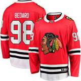 Men's Chicago Blackhawks Connor Bedard Fanatics Red Home Breakaway Player Jersey