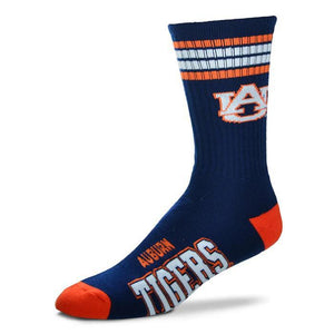 4 STRIPE DEUCE - AUBURN SOCKS