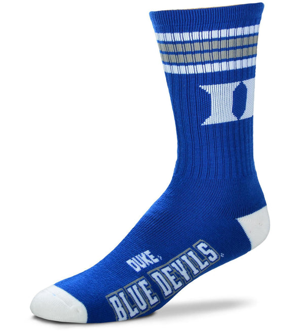 DUKE UNIVERSITY BLUE DEVILS - 4 STRIPE DEUCE SOCKS