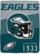 NFL Philadelphia Eagles 60"x80" Helmet Stripes Throw by Pegasus Sports