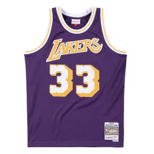 Los Angeles Lakers Kareem Abdul-Jabbar 1983-84 Purple Mitchell & Ness Men’s Swingman Jersey