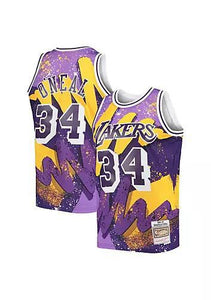 Los Angeles Lakers Shaquille O'neal 1996-97 Hyper Hoops Mitchell & Ness Men’s Swingman Jersey