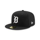 Detroit Tigers New Era Black and White Collection 59FIFTY Fitted Hat