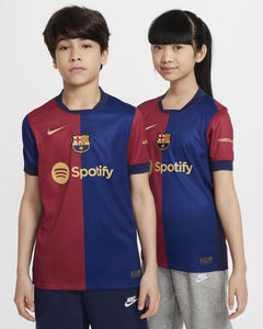 FC Barcelona 2024/25 Stadium Home Big Kids' Nike Dri-FIT Soccer Replica Jersey