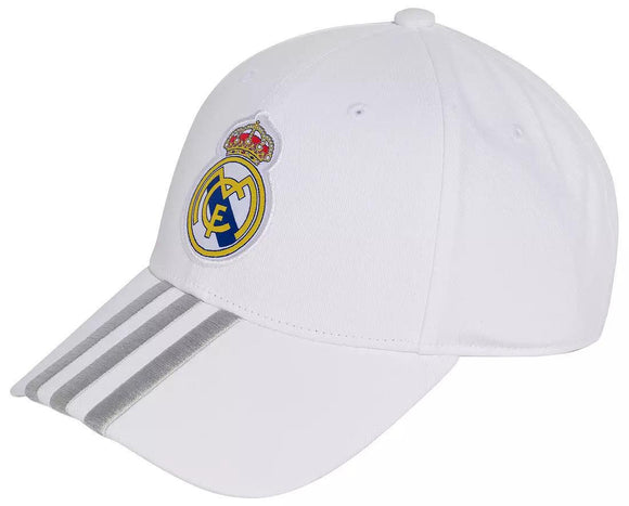 adidas Adult Real Madrid White Logo Adjustable Hat