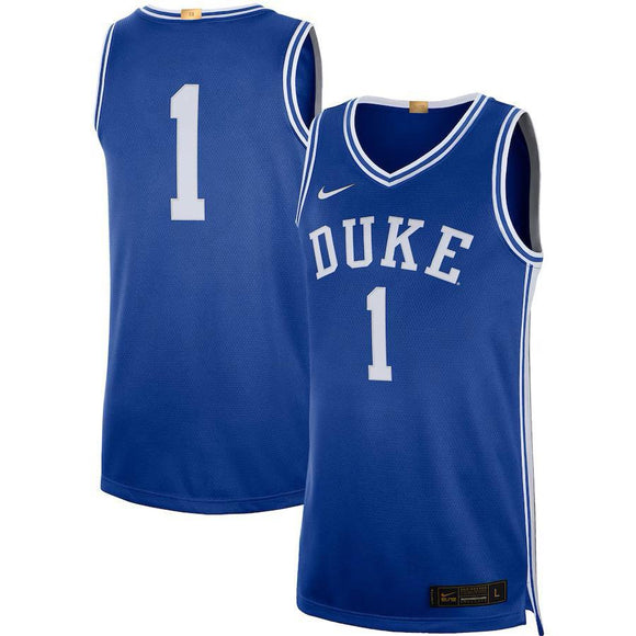 #1 Duke Blue Devils Nike Limited Basketball Jersey - Royal