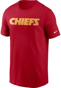 Kansas City Chiefs Primetime Wordmark Essential Men's Nike NFL T-Shirt Red