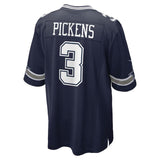 Men's Dallas Cowboys George Pickens Nike Navy Game Jersey
