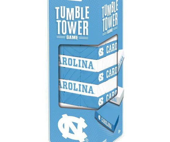 Masterpieces Real Wood Block Tumble Towers UNC Tar Heels