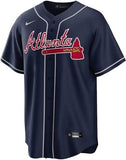 Men's Atlanta Braves Ronald Acuna Jr. Nike Navy Replica Player Name Jersey