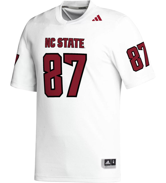 NC State Wolfpack adidas 2023 White #87 Football Jersey