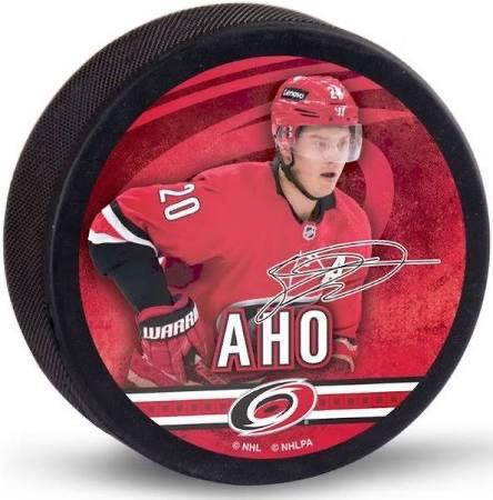 Carolina Hurricanes Sebastian Aho Hockey Puck