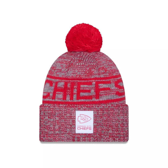 New Era Kansas City Chiefs 2025 Sideline Alternate Pom Beanie