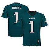 Youth Philadelphia Eagles Jalen Hurts Midnight Green Replica Player Jersey