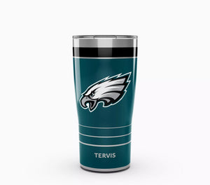 Philadelphia Eagles 20 oz Tervis Traveler - Stainless Steel Tumbler with Slider Lid