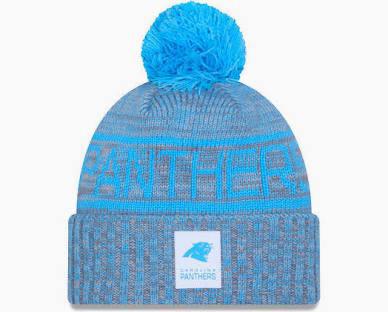 Carolina Panthers 2025 Sideline Cold Weather Gray Pom Knit