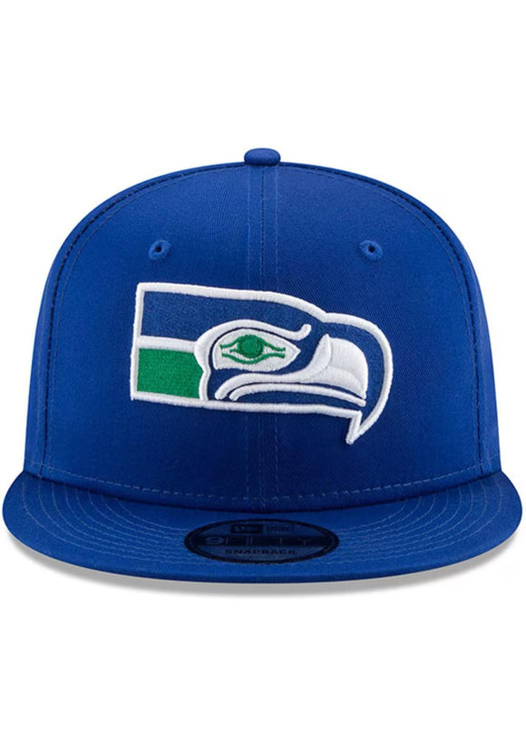 New Era Seattle Seahawks Throwback Logo Snapback-Blue
