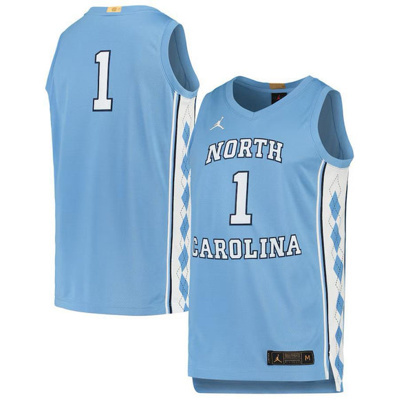 #1 UNC Tarheels Nike Limited Jersey - Carolina Blue